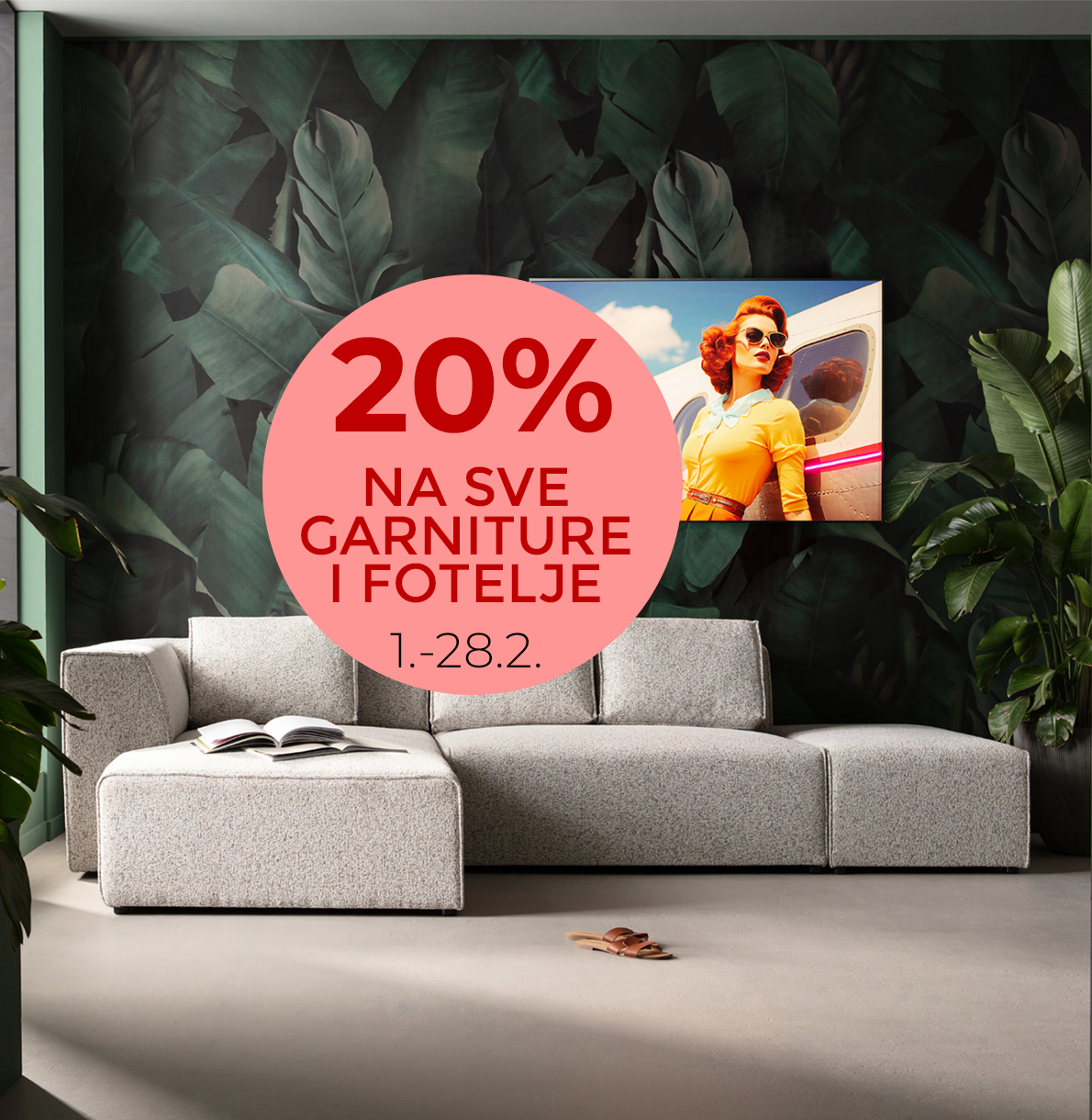 Akcija na sjedeće garniture i fotelje!.