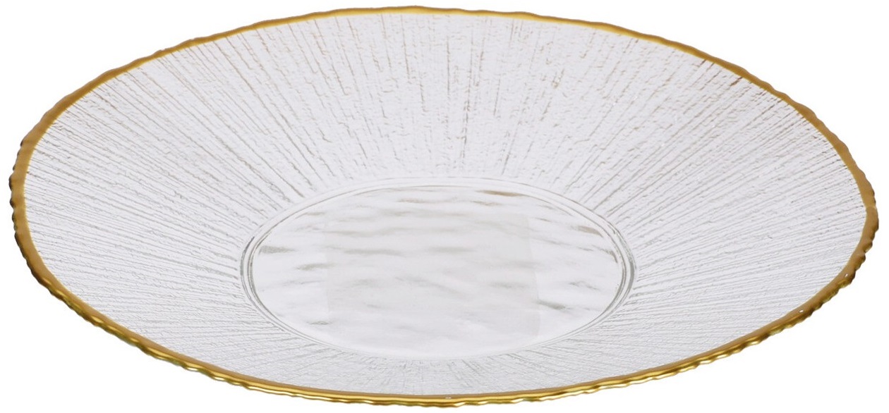 Стъклена чиния Gold detail 21 см – изображение-1