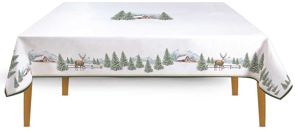 Покривка за маса 210х145 см WHITE FOREST – изображение-1