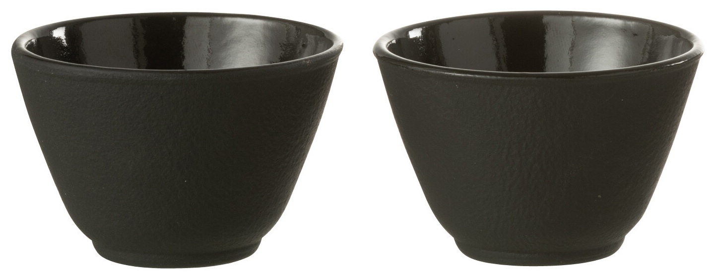 Zestaw 2 filiżanek do herbaty metalowych Rustic River A czarnych 110 ml – grafika-1.