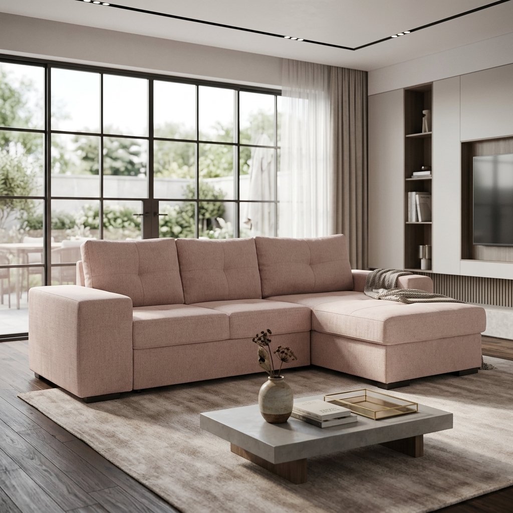 Разтегателен ъглов диван MATTINA MM29734 с ракла - десен – изображение-1