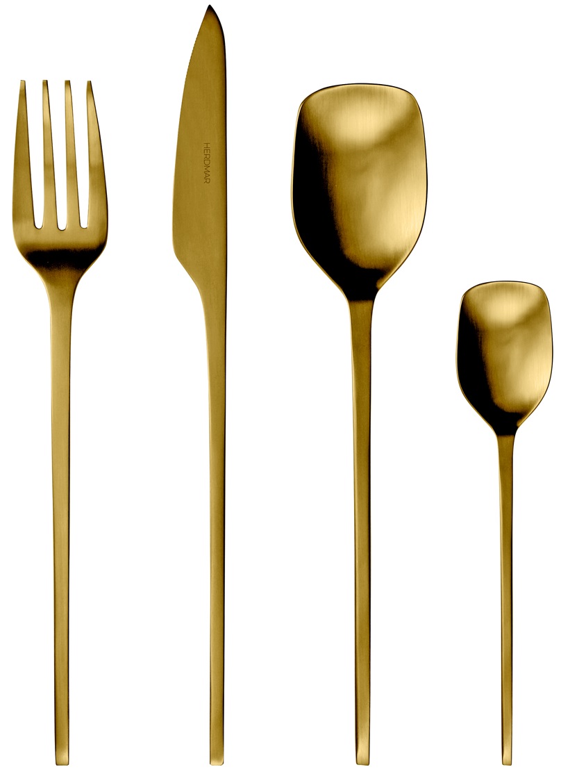 Комплект прибори за хранене VERSO MAT GOLD 24 части – изображение-1