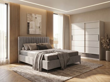 Тапицирано легло Lunaro за матрак 160X200 с подматрачна рамка – изображение-1