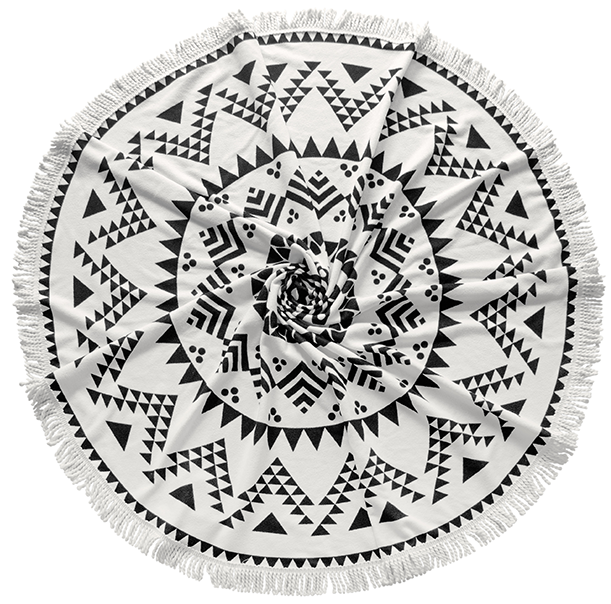 Плажна кърпа кръгла с ресни Artisti Italiani – изображение-1