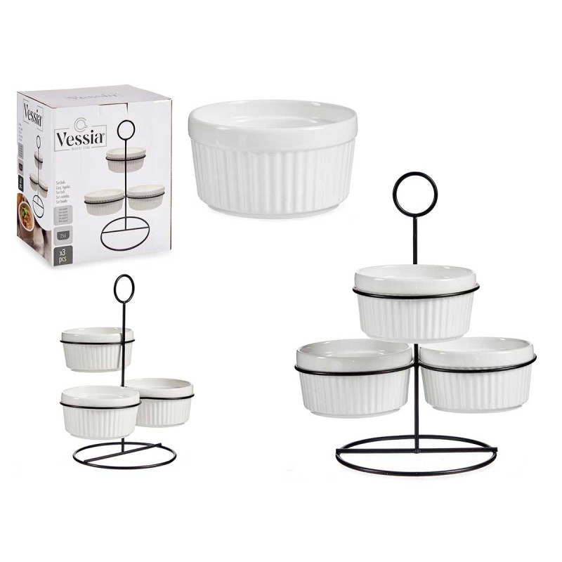 Комплект 3 купички на метална поставка – изображение-1