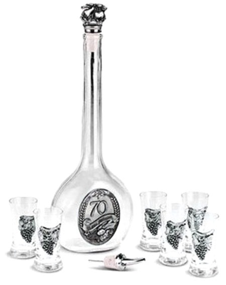 Юбилеен комплект за ракия 70 го дини - 7 части JUBILAUM – изображение-1