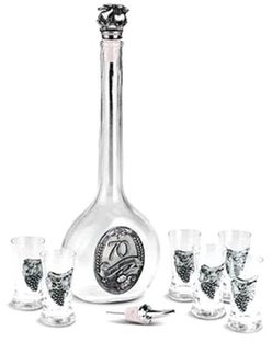 Юбилеен комплект за ракия 70 го дини - 7 части JUBILAUM – изображение-1