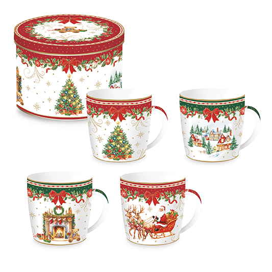 Порцеланова чаша в метална кутия CHRISTMAS HERITAGE – изображение-1