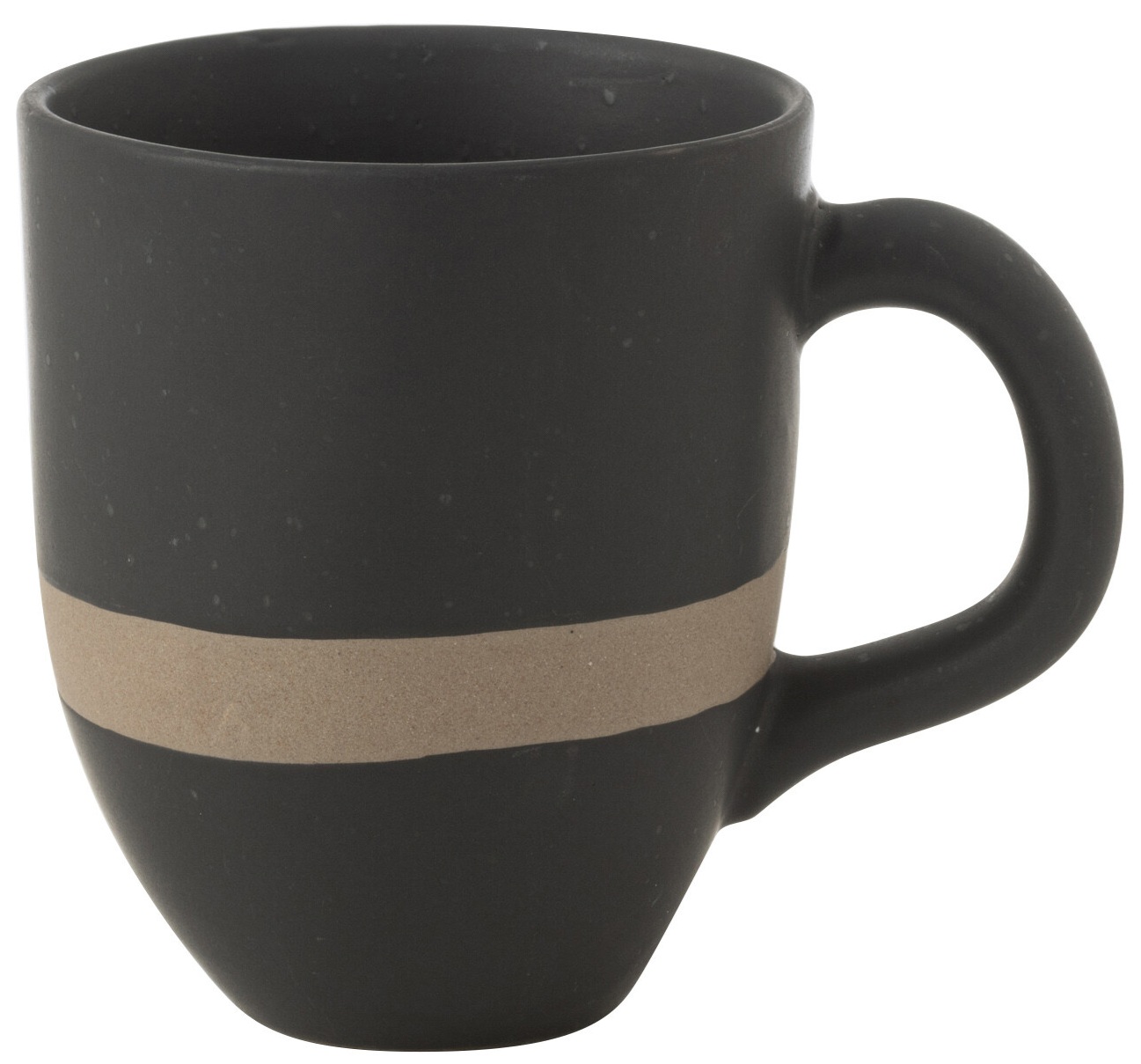 Kubek ceramiczny Rustic River czarno-szary 370 ml – grafika-1.