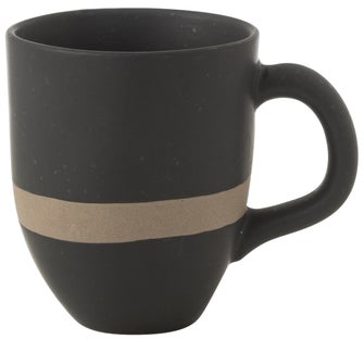 Kubek ceramiczny Rustic River czarno-szary 370 ml – grafika-1.