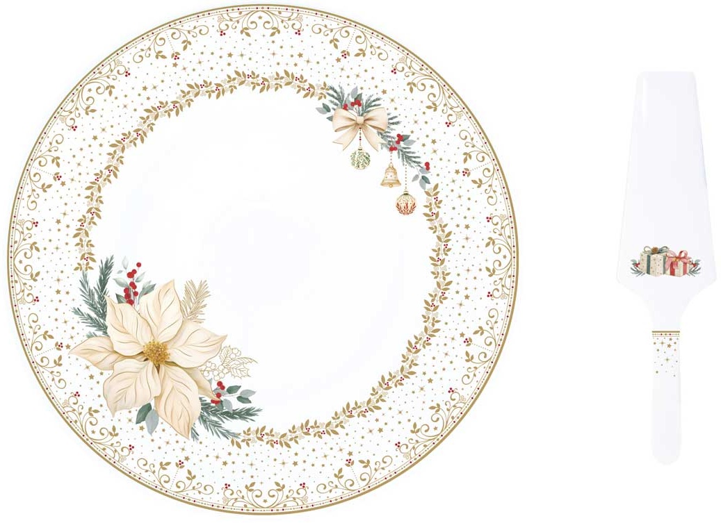 Комплект за сервиране на торта WHITE ELEGANCE – изображение-1