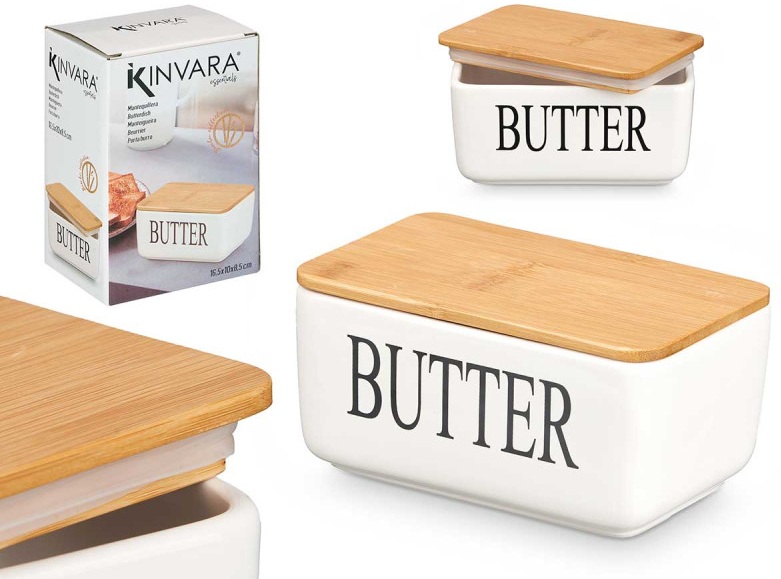 Кутия за масло с бамбуков капак – изображение-1