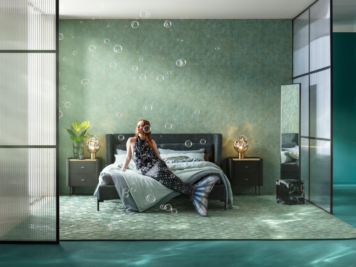 Zona living della camera da letto.