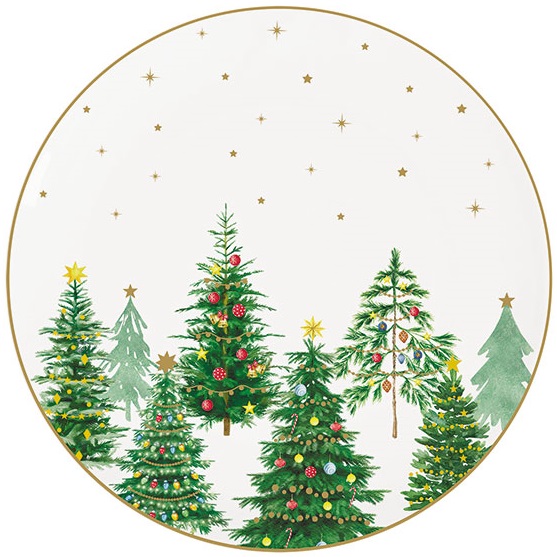 Десертна чиния Festive trees – изображение-1