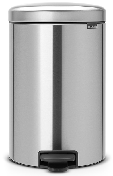 Кош за отпадъци 20л NewIcon Matt Steel – изображение-1