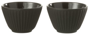 Zestaw 2 filiżanek do herbaty metalowych Rustic River B czarnych 110 ml – grafika-1.