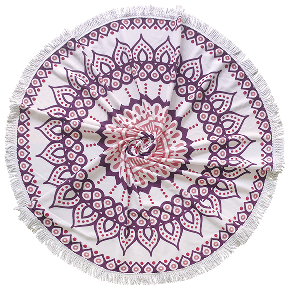 Плажна кърпа кръгла с ресни Artisti Italiani – изображение-1