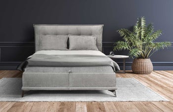 Легло тапицирано 3055308 БЕЗ матрак  BALI 180X200, сиво – изображение-1