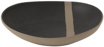 Talerz sałatkowy ceramiczny Rustic River czarno-szary 21x5 cm – grafika-1.