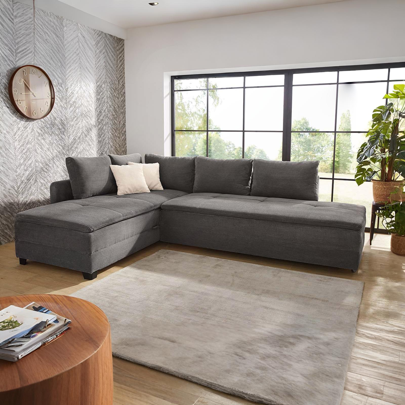 Ъглов диван Madrid с функция сън и ракла - универсален 426-09 – изображение-1