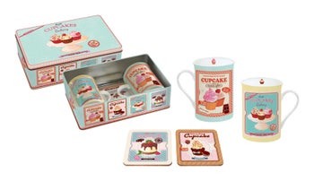 Кoмплект чаши с подложки CUPCAKES PINK – изображение-1