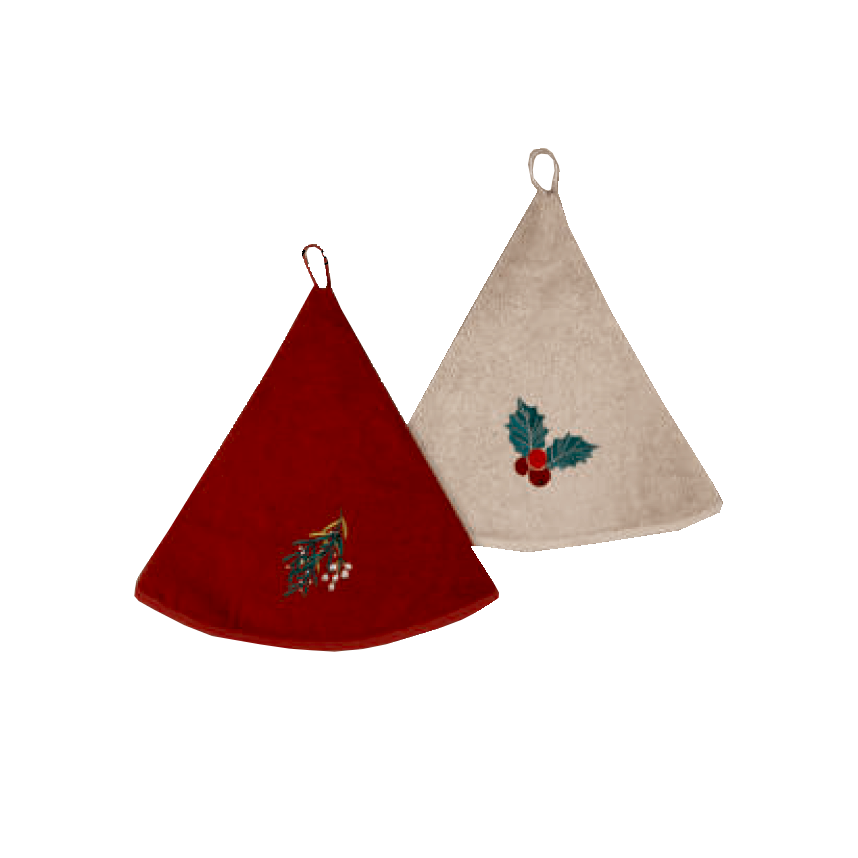Кръгла коледна кухненска кърпа CHRISTMAS Houx Ø60см – изображение-1