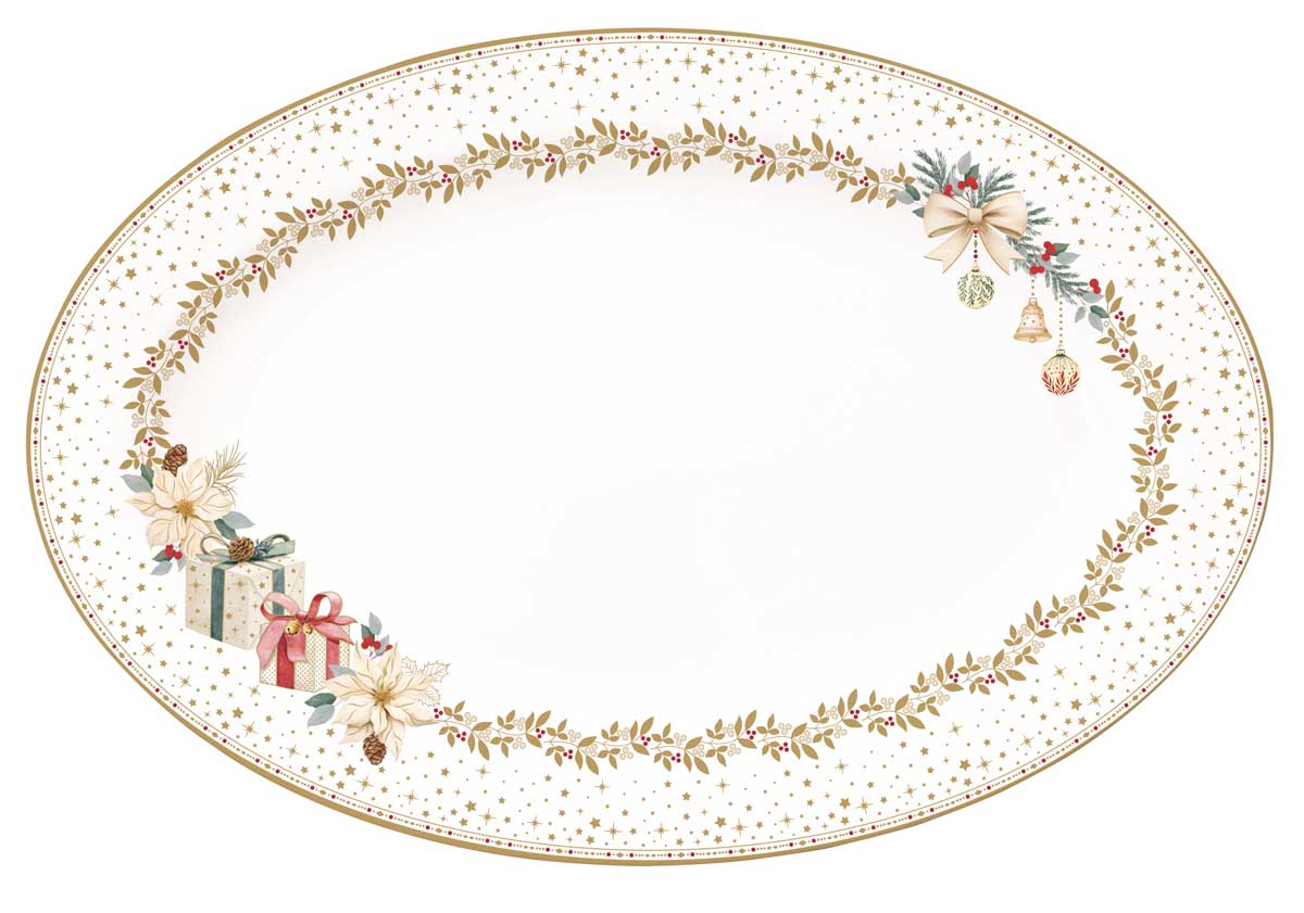 Порцеланово плато за сервиране WHITE ELEGANCE – изображение-1