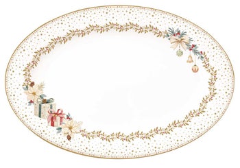 Порцеланово плато за сервиране WHITE ELEGANCE – изображение-1