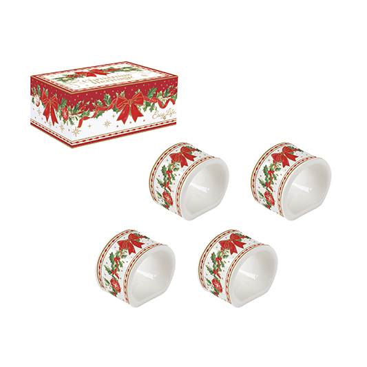 Комплект порцеланови пръстени за салфетки CHRISTMAS HERITAGE – изображение-1