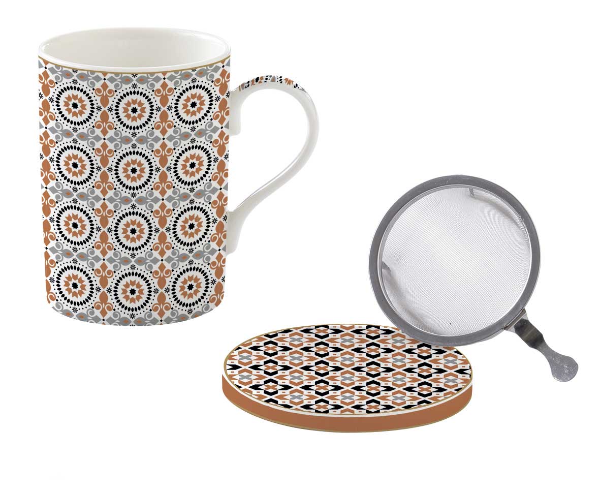 Чаша за чай с инфузер и капаче GEOETHNIC 350 мл – изображение-1