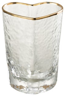 Szklanka Heart transparentna pozłacana 11 cm – grafika-1.