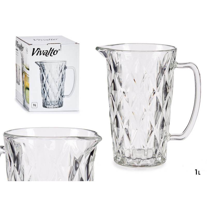 Стъклена кана за вода 1 л – изображение-1