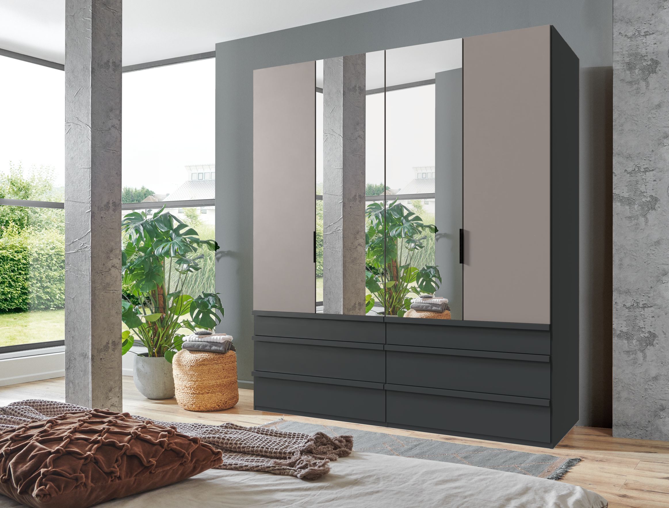 Гардероб OXFORD G38180 с огледало – изображение-1