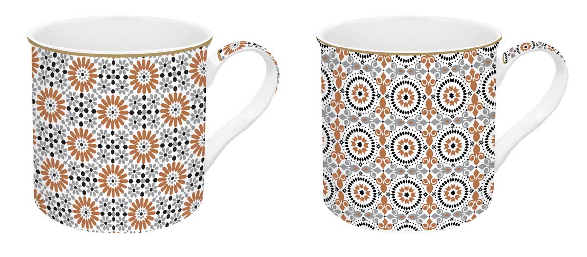 Комплект чаши за топли напитки GEOETHNIC 300мл – изображение-1