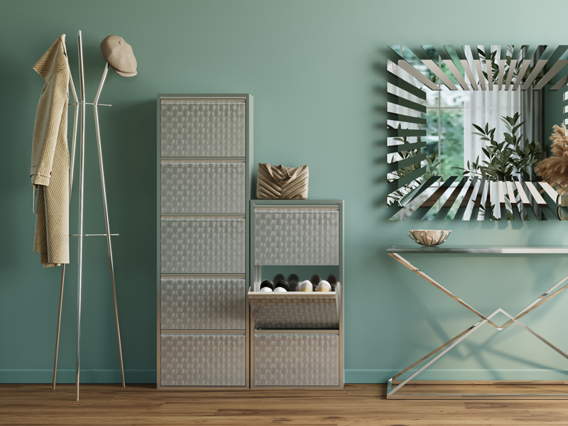 Skoskåp och Skohyllor.