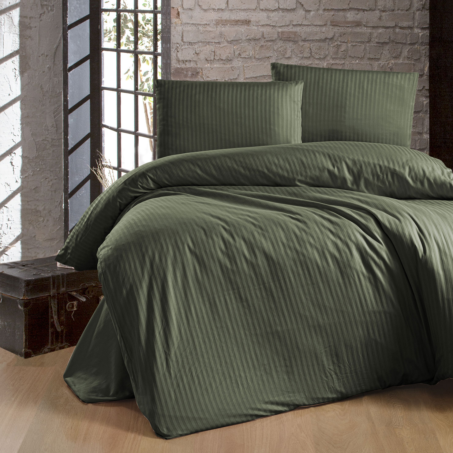 Спален комплект Satin Stripe - KING SIZE – изображение-1