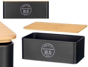 Кутия за хляб с бамбуков капак – изображение-1