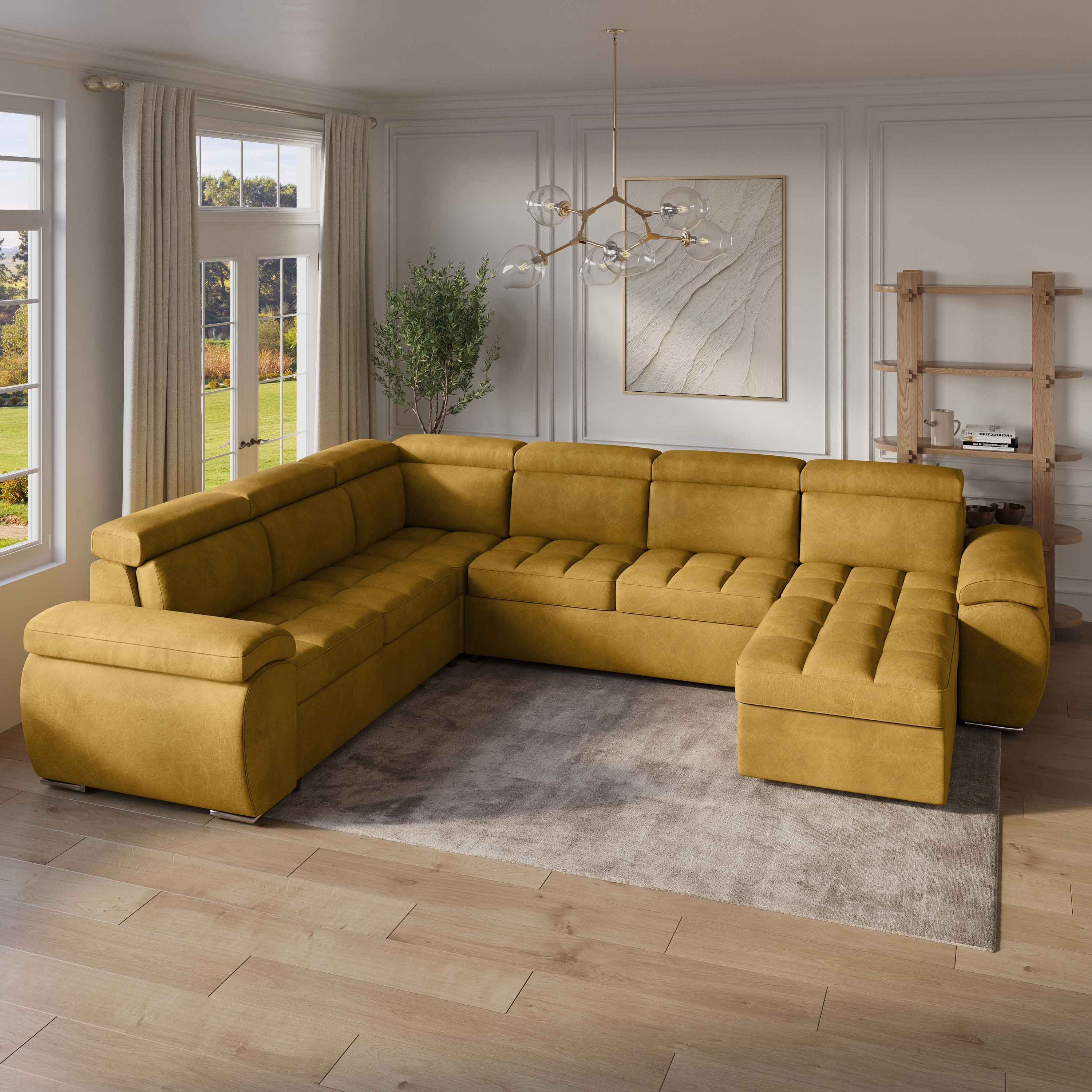 П-образна холна гарнитура Аруба 1 без механизъм - лява – изображение-1