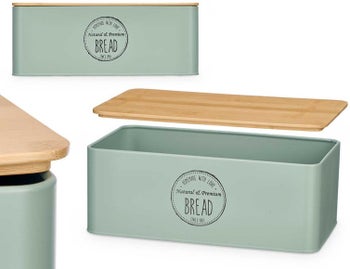 Кутия за хляб с бамбуков капак – изображение-1