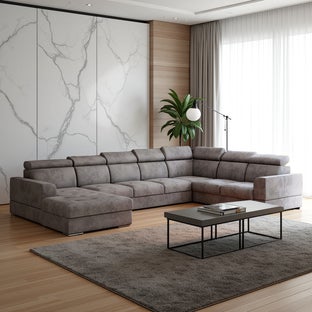 Холна гарнитура Brisel П-ОБРАЗНА с ракла - лежанка лява – изображение-1