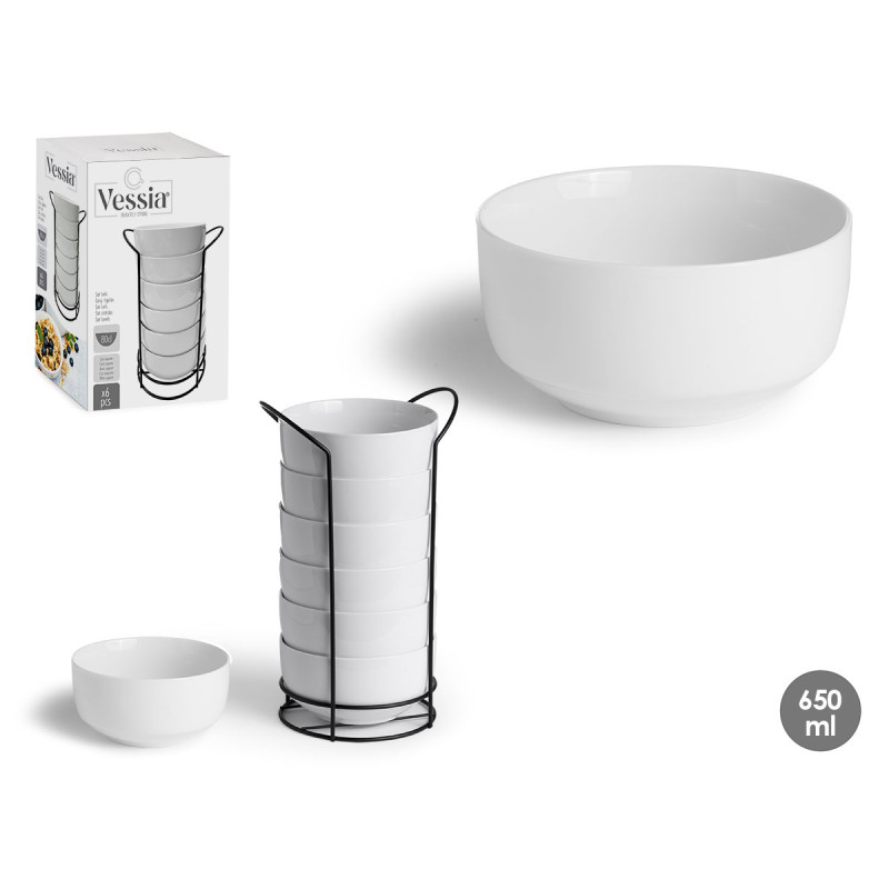 Комплект 6 купички на метална поставка – изображение-1