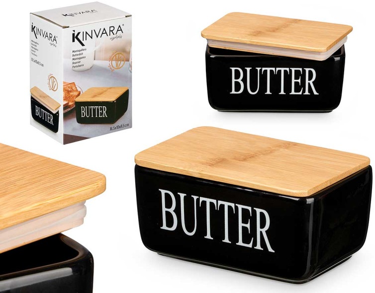 Кутия за масло с бамбуков капак – изображение-1