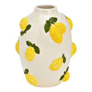 Керамична ваза с декорация лимони – изображение-1