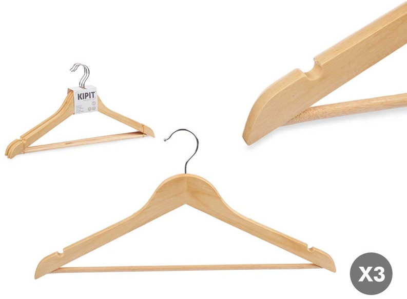 Комплект дървени закачалки – изображение-1