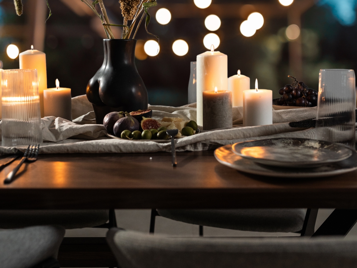 Stämning med Levande Ljus.