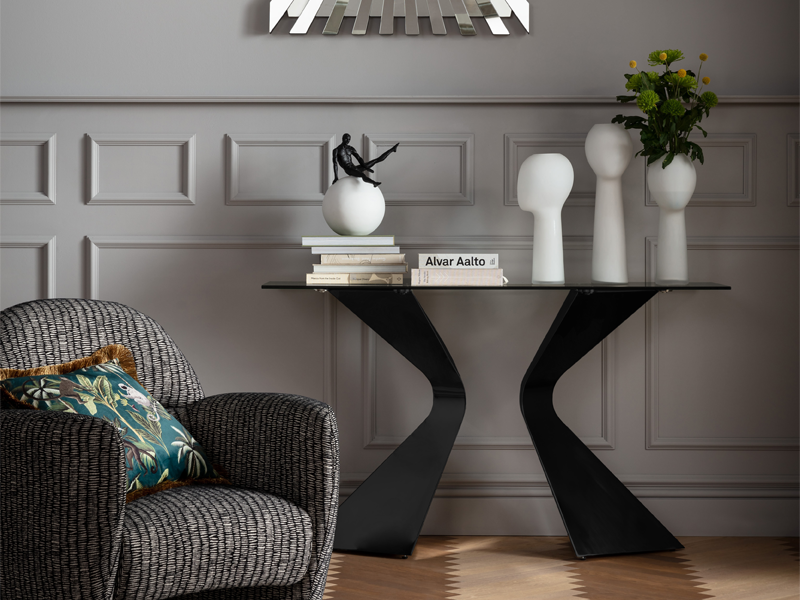 Kare Design Tavolo Gloria Nero – Tavolo Da Pranzo Rettangolare In Ceramica E Acciaio, 200x100 Cm, Per 6-8 Persone, Design Moderno, Portata 150 Kg - 5