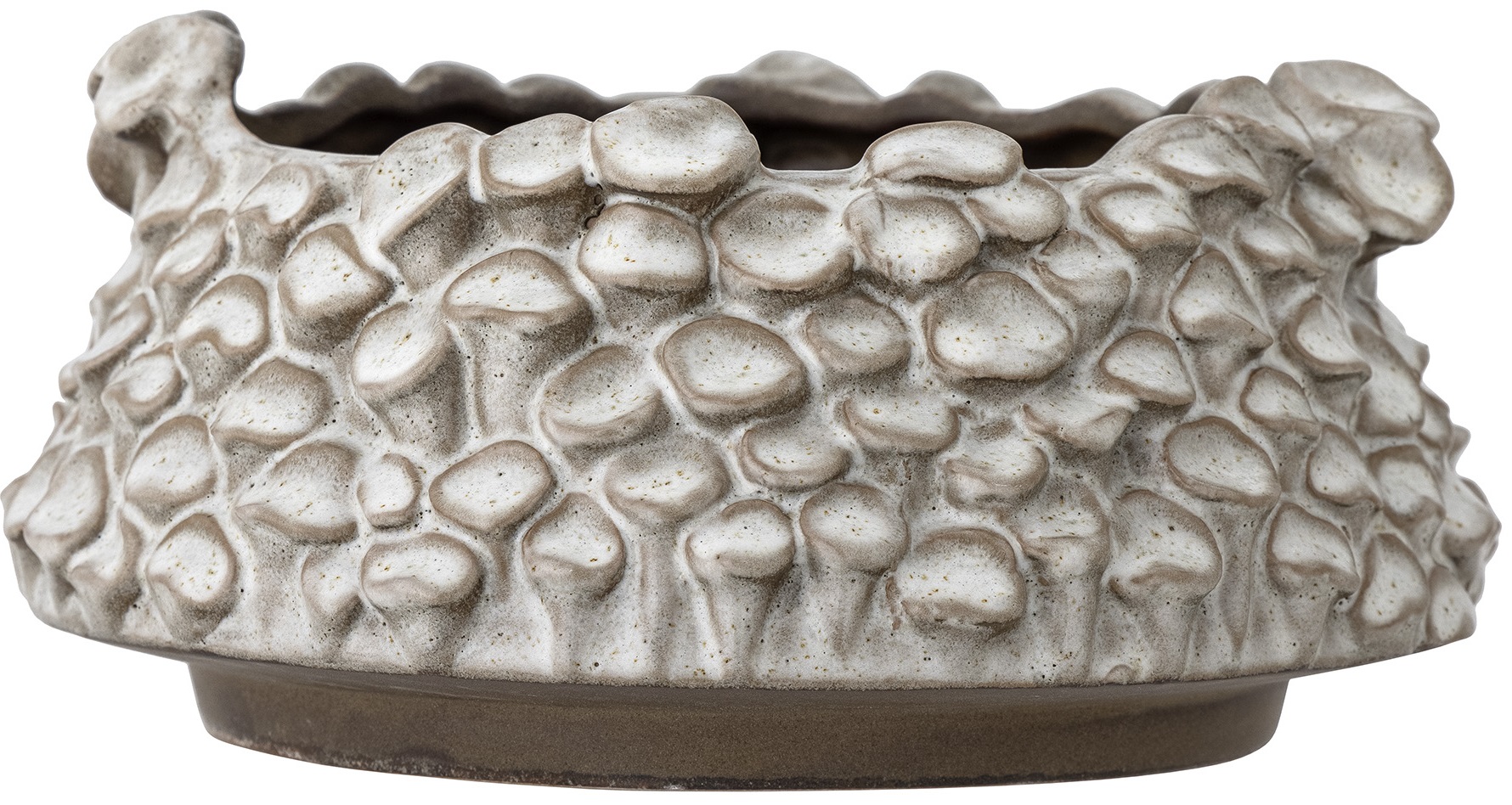 Doniczka szara z kamionki 23x11 cm – obraz-1