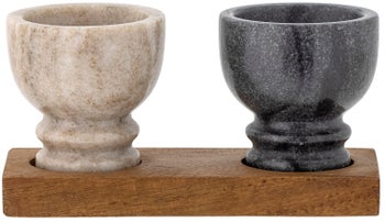 Pojemniki na pieprz i sól marmurowe 18x8 cm – obraz-1