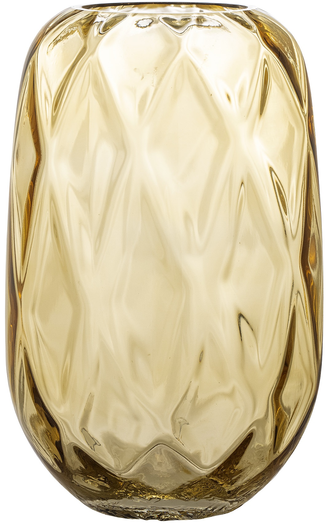 Wazon żółty szklany 25x16 cm – obraz-1