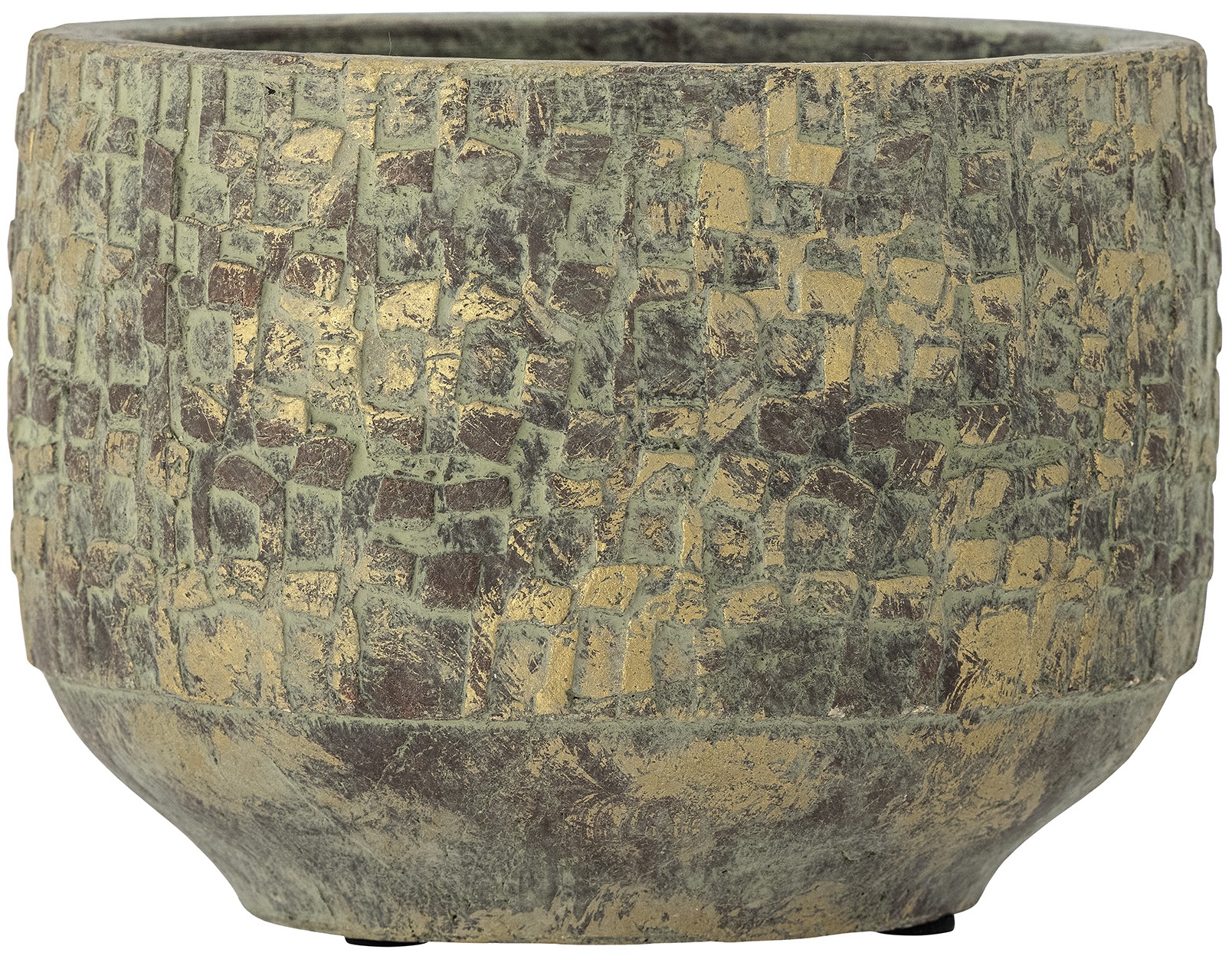 Doniczka zielona terakota 23x16 cm – obraz-1